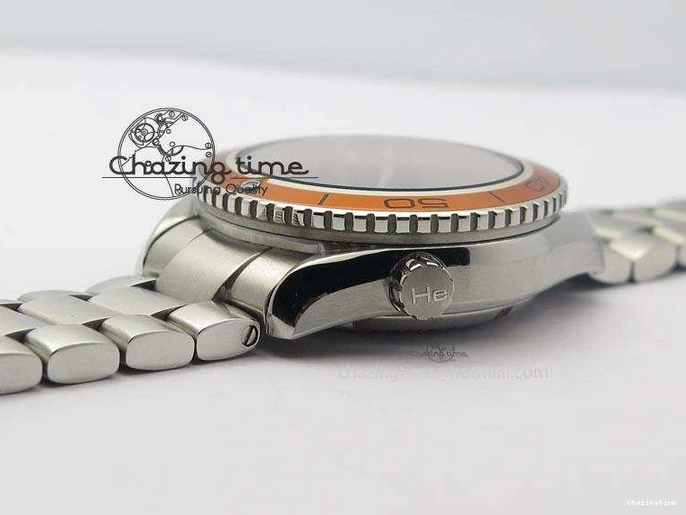 0404 Planet Ocean SS Bp Maker 45mm Orange Bezel On SS Bracelet A DailyWear 8216
